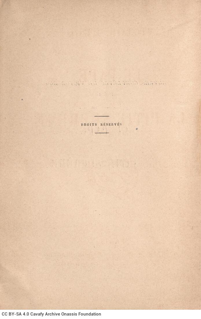 18,5 x 12 εκ. 4 σ. χ.α. + 163 σ. + 1 σ. χ.α., όπου στη ράχη η τιμή του βιβλίου “2 francs